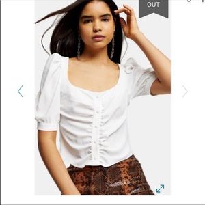 TOPSHOP Gathered Crop Prairie Top